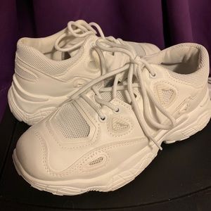 White Chunky Tennis Shoes